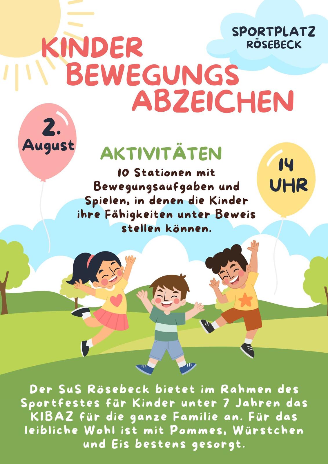 Kinderbewegungsabzeichen im Rahmen des Sportfestes 2025