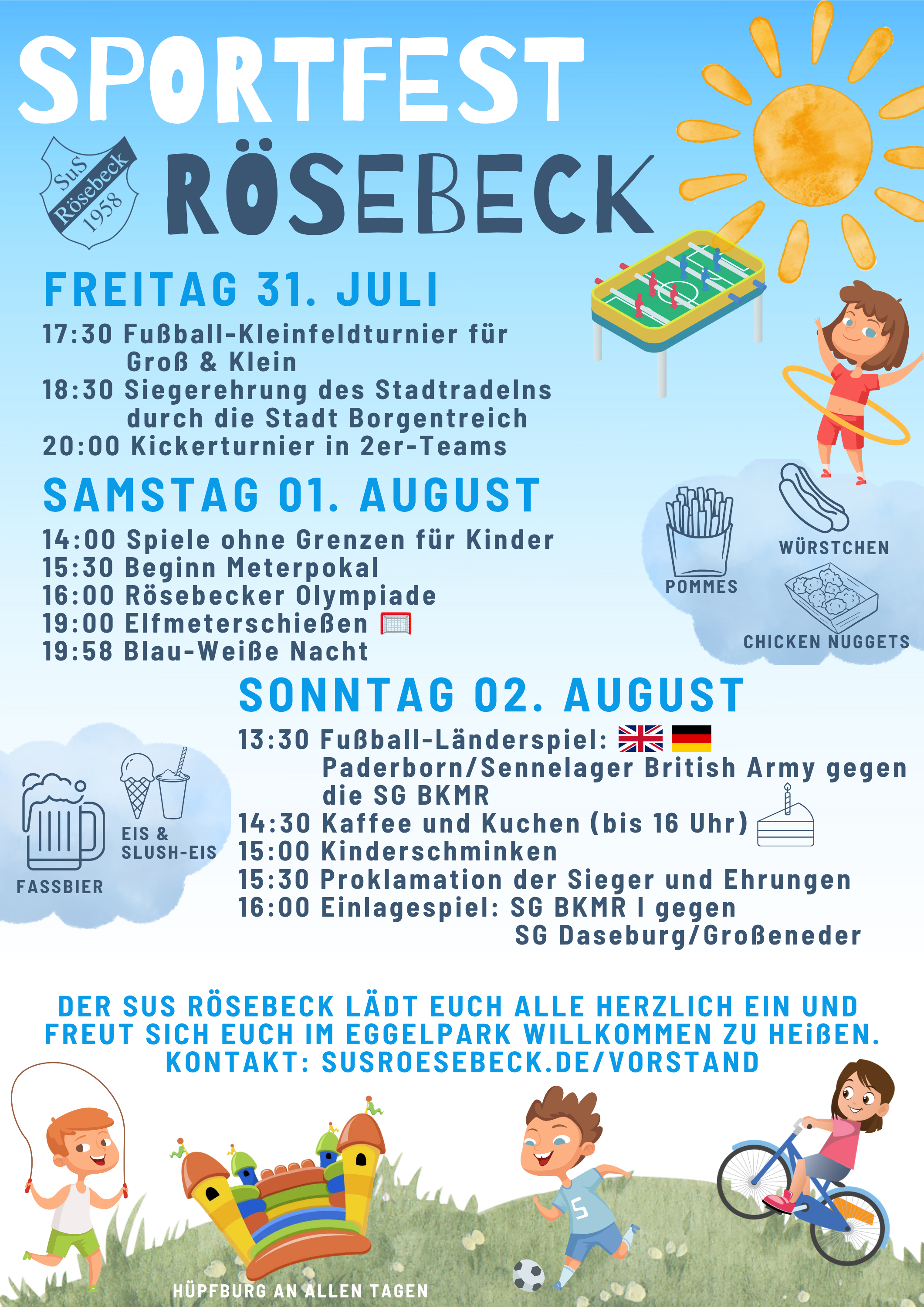 Sportfest 2026 vom 31. Juli bis 02. August